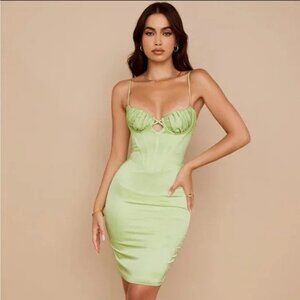 House of CB Lime Green Midi Dress